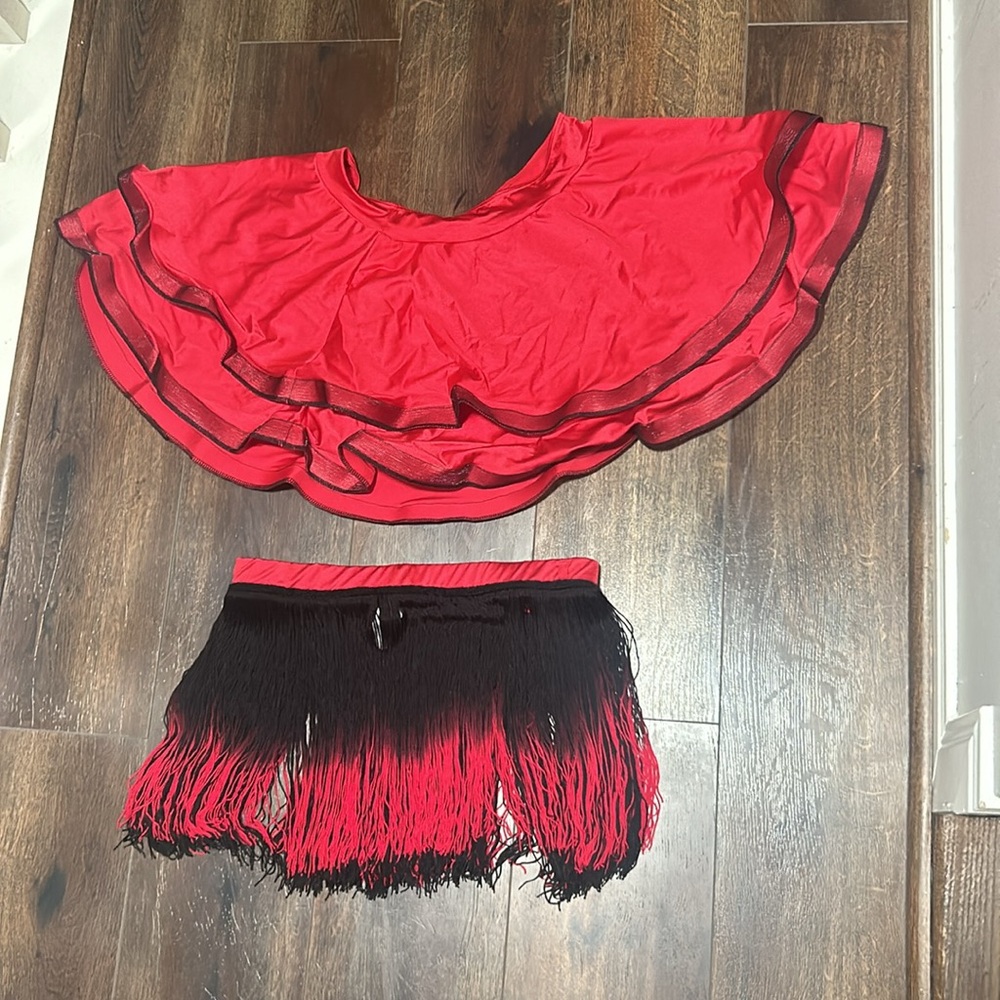 6 pieces red and black costume bundle